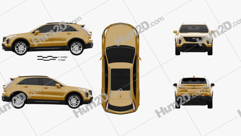 Cadillac XT4 2019 car clipart