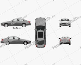Cadillac CTS with HQ interior 2014 car clipart