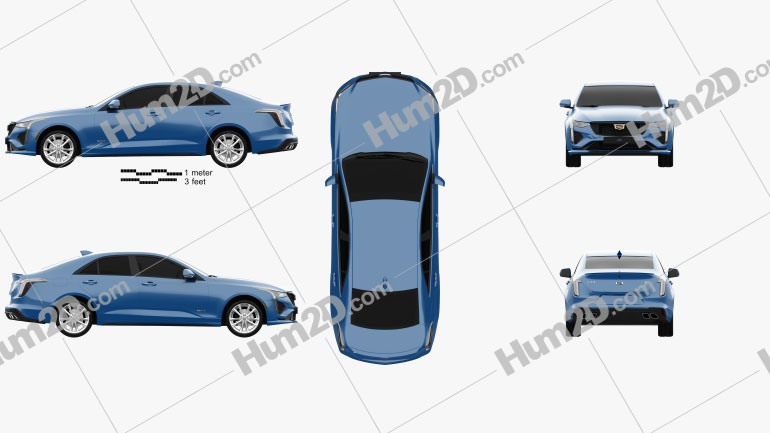 Cadillac CT4 V 2020 car clipart