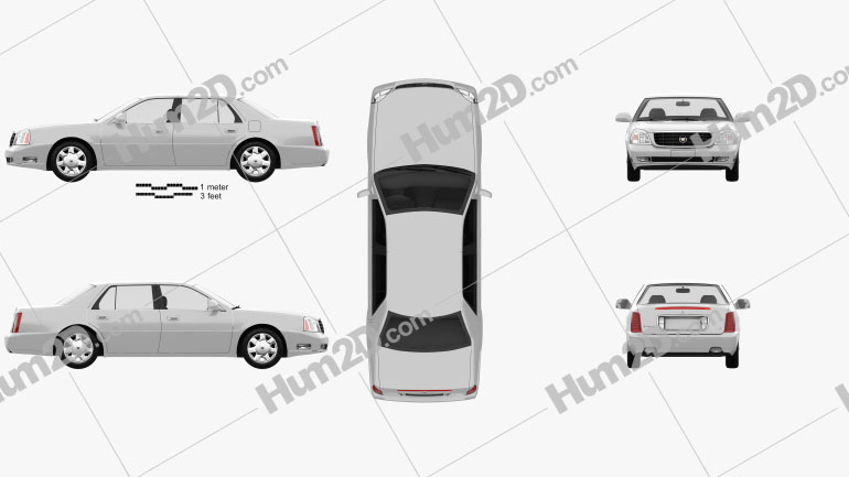 Cadillac DeVille DTS 2000 car clipart