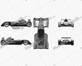 Caparo T1 2007 car clipart