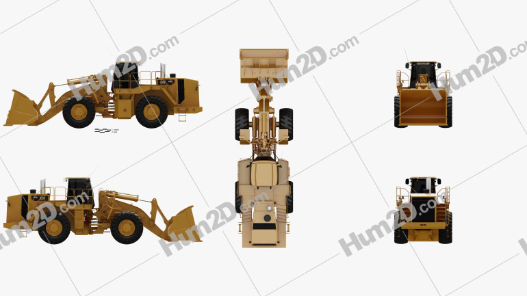 Caterpillar 988H Wheel Front Loader 2008 Tractor clipart