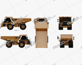 Caterpillar 775F Dump Truck 2018 clipart