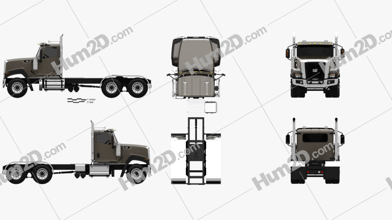 Caterpillar CT680 Tractor Truck 2015 clipart