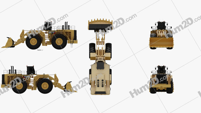 Caterpillar 994H Wheel Front Loader 2012 Tractor clipart