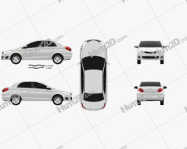 Chery A13 (Fulwin 2) liftback 2012 car clipart