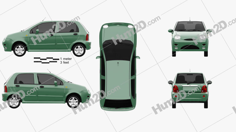 Chery QQ (S11) 2006 car clipart