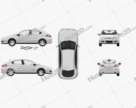Chery A3 (J3) Hatchback 5-door with HQ interior 2008 car clipart