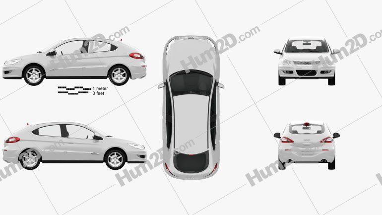 Chery A3 (J3) Hatchback 5-door with HQ interior 2008 PNG Clipart