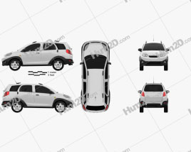 Chery IndiS (X-Cross) 2012 car clipart