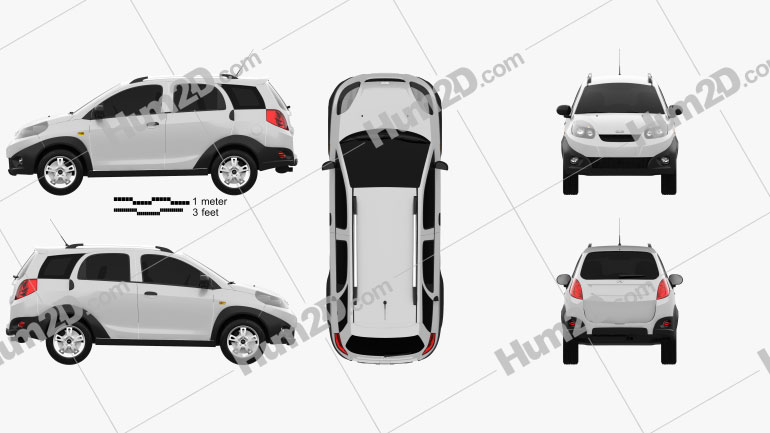 Chery IndiS (X-Cross) 2012 car clipart