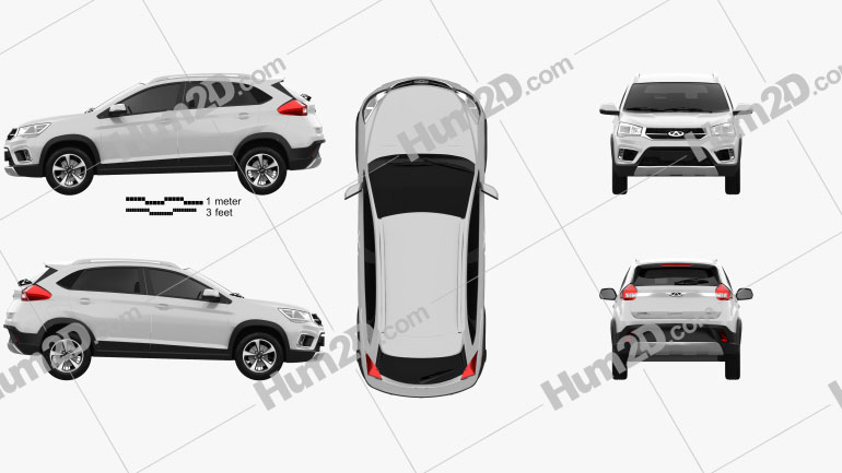 Chery Tiggo 3x 2016 car clipart