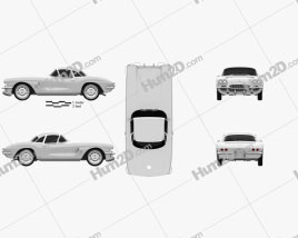 Chevrolet Corvette 1962 car clipart