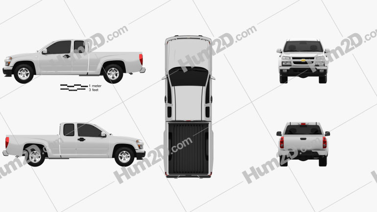 Chevrolet Colorado Extended Cab 2012 Clipart Image