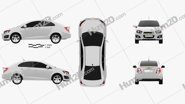 Chevrolet Aveo sedan 2011 car clipart