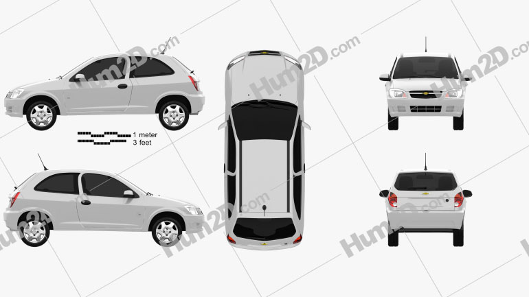 Chevrolet Celta de 3 portas hatchback 2011 car clipart