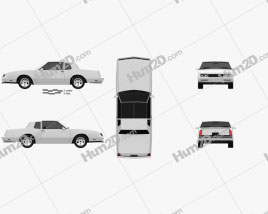 Chevrolet Monte Carlo SS 1986 car clipart