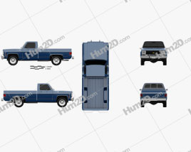 Chevrolet C/K Scottsdale Einzelkabine Standart Bed 1979 car clipart