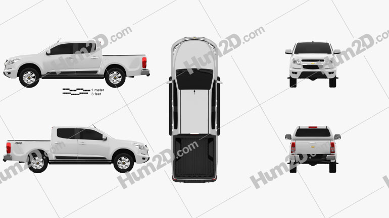 Chevrolet Colorado S-10 Crew Cab 2013 car clipart