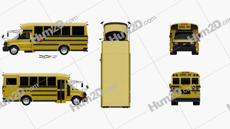 Thomas Minotour School Bus 2012 clipart