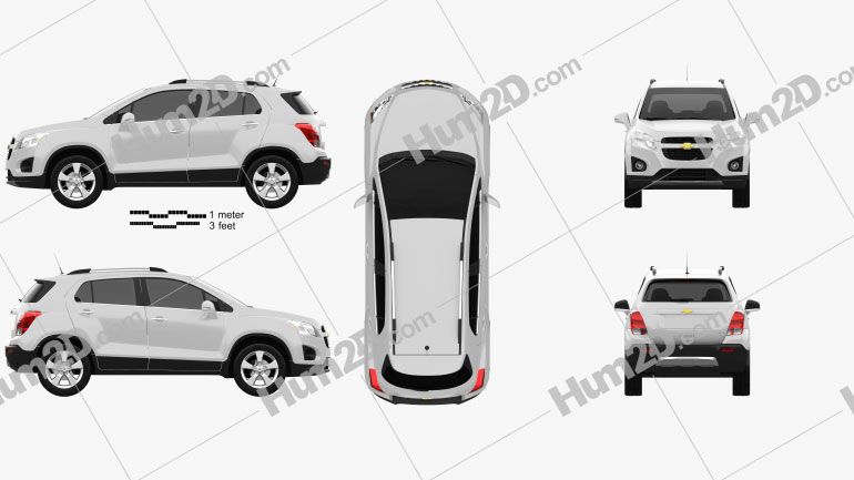 Chevrolet Trax 2013 Blueprint in PNG  Download Vehicles Clip Art Images