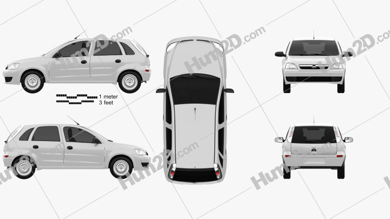Chevrolet Corsa 5-door hatchback 2012 PNG Clipart