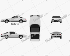 Chevrolet Camaro Z28 coupe 1982 car clipart