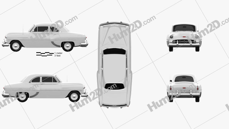 Chevrolet 210 Club Coupe 1953 Clipart Image