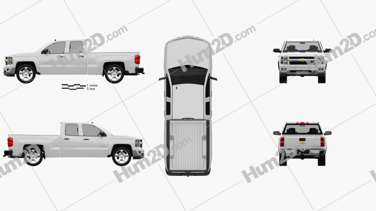 Chevrolet Silverado Extended Cab Z71 2014 Clipart ...