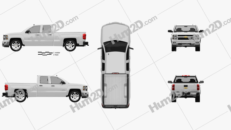 Chevrolet Silverado Extended Cab Z71 2014 PNG Clipart