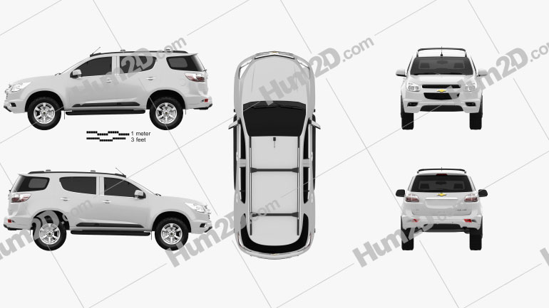 Chevrolet Trailblazer Clipart and Blueprints for Download