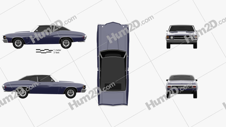 Chevrolet Chevelle SS 454 LS5 convertible 1971 Clipart Image