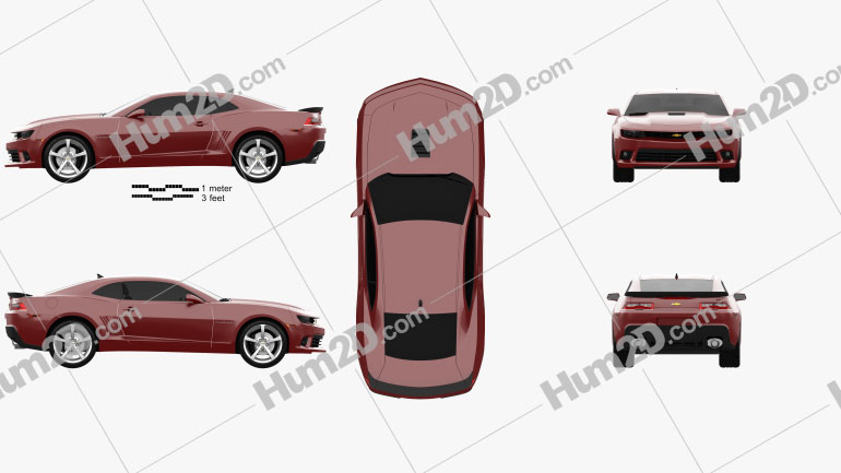 Chevrolet Camaro SS coupe 2014 Clipart Image