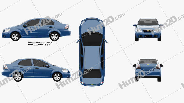 Chevrolet Aveo (T250) sedan 2006 car clipart