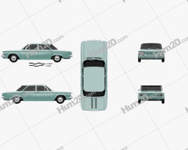 Chevrolet Corvair sedan 1960 car clipart