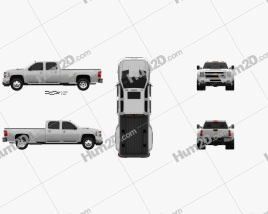 Chevrolet Silverado Crew Cab Dually 2010 car clipart