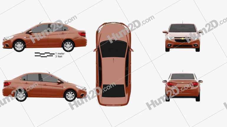 Chevrolet Sail 3 2015 car clipart