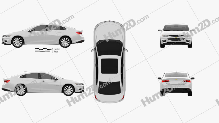 Chevrolet Malibu 2016 car clipart