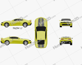 Chevrolet Camaro RS coupe 2014 car clipart