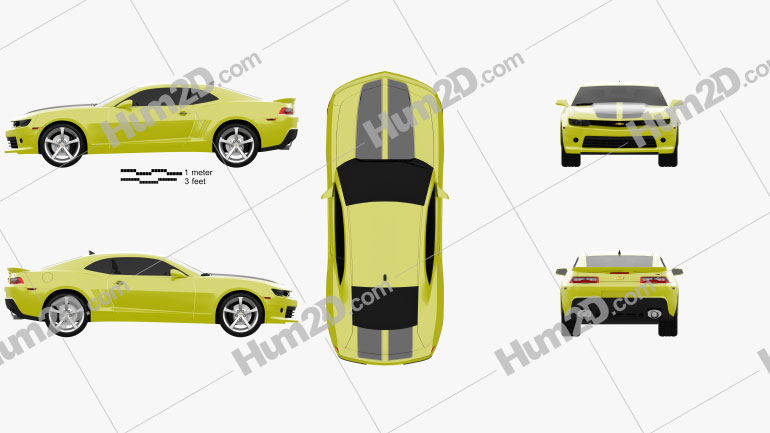 Chevrolet Camaro RS coupe 2014 PNG Clipart