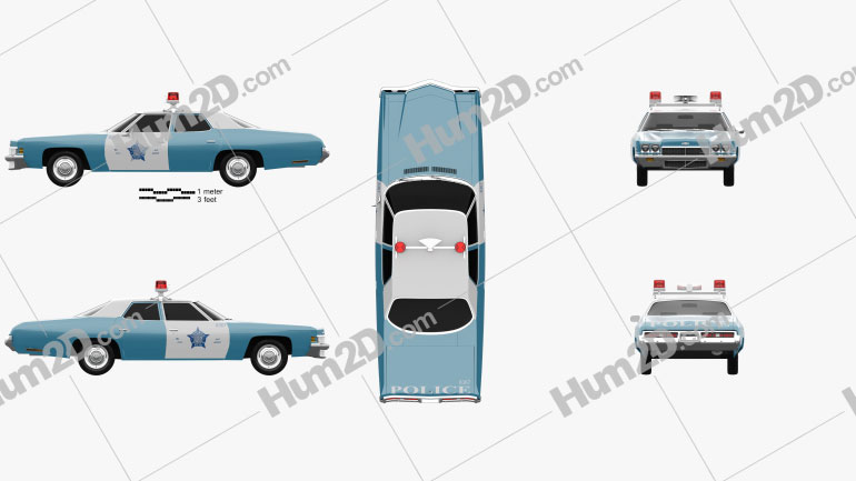 Chevrolet Impala Polícia 1972 car clipart