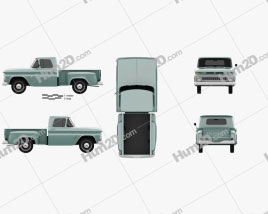 Chevrolet C10 (K10) 1963 car clipart