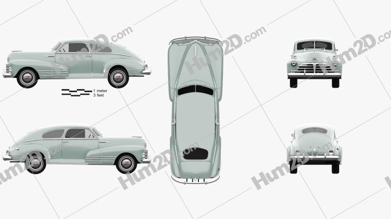 Chevrolet Fleetline 2-door Aero Sedan 1948 car clipart