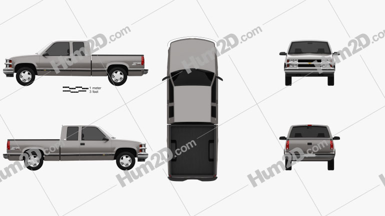 Chevrolet C1500 (K1500) Extended Cab 1988 PNG Clipart