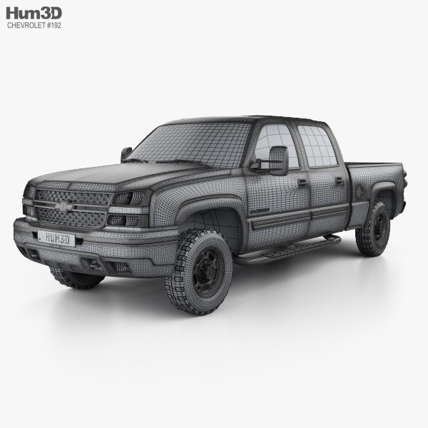 Chevrolet Silverado 2500 Crew Cab Long bed 2007 car clipart