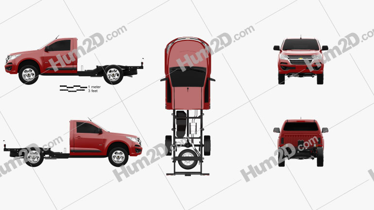 Chevrolet Colorado S-10 Regular Cab Chassis 2016 Clipart ...