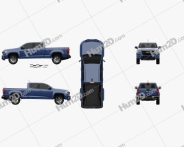 Chevrolet Colorado Crew Cab Long Box Z71 US-spec 2014 car clipart