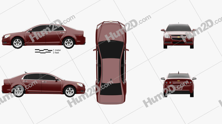 Chevrolet Malibu LT 2008 Blueprint