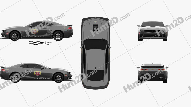 Chevrolet Camaro Z28 Pace Car coupe 2014 Clipart Image