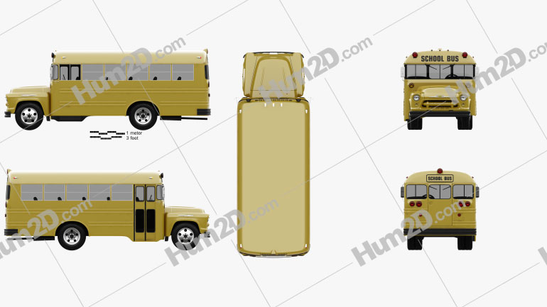 Chevrolet 4500 Ônibus escolar 1956 clipart